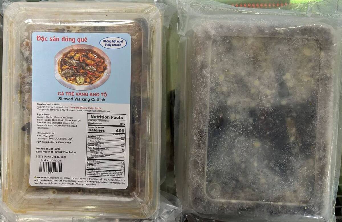 Recalled fish product